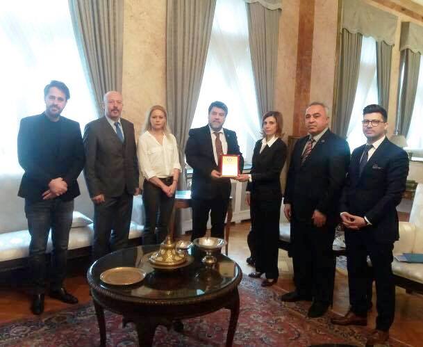 TYD Başkanı Doğan Büyükelçi Aramaz’ı ziyaret etti