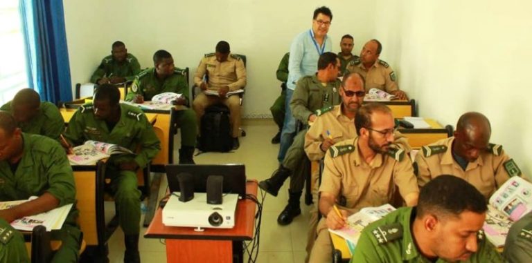 Moritanyalı askerlere Türkçe dersi