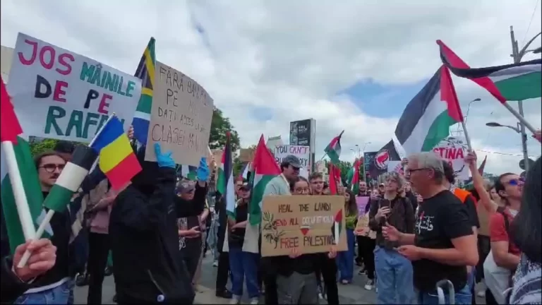 Bükreş’te Filistinliler Nakba’yı protesto etti