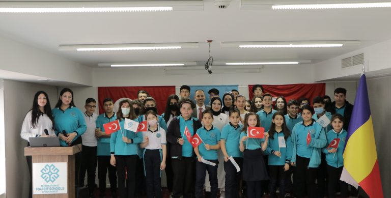 Bükreş Uluslararası Maarif Okulu’nda Çanakkale Zaferi etkinliği