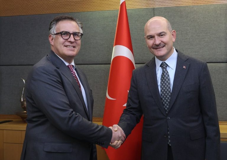 TBMM İçişleri Komisyonu Başkanı Soylu, Büyükelçisi Tinca ile görüştü