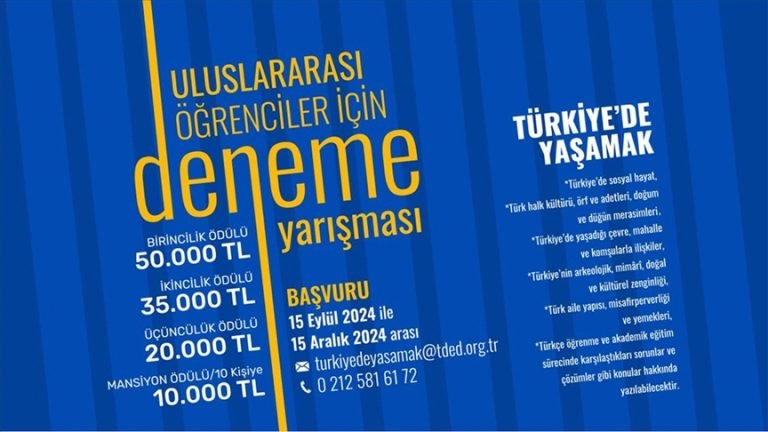 TDED’den uluslararası öğrenciler için deneme yarışması