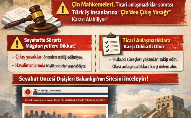 Türk iş adamlarına Çin’den çıkış yasağı      